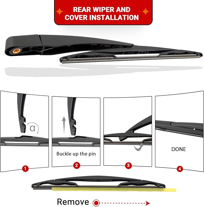 Windshield Wiper Blades Replacement for 2007-2014 Ford Edge Original Factory Quality Front Rear Wipers Blade Set for My Car - 26" 20" 14" (Pack of 3)