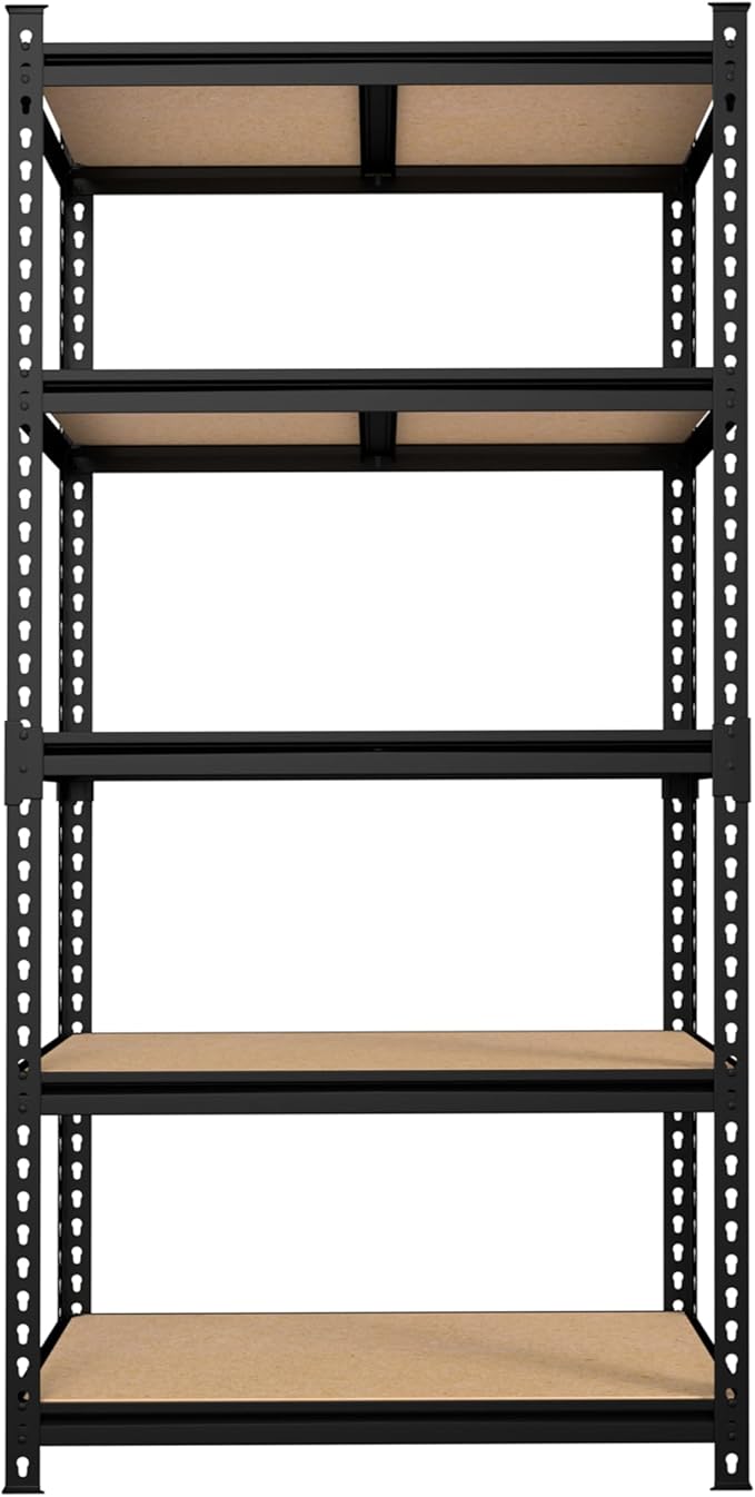 MUPATER 36" W x 18" D x 72" H Metal Storage Shelves, Heavy Duty Utility Shelf Racks, Garage Shelving Unit, 5 Tier Shelves and Adjustable Shelves for Kitchen Warehouse Garage