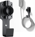 EV Charger Holder, with 180° Rotation Nozzle Dock, Metal J-Hook for SAE J1772 Charger Holder Organizer Wall-Mount Connector Electric Vehicle Charging Cable Car Accessories