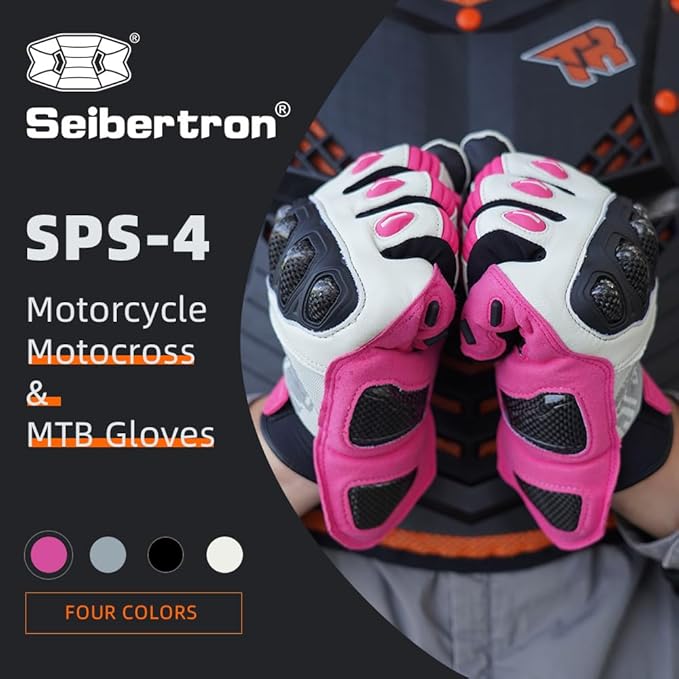 Seibertron SPS Series Touchscreen Motorcycle Motocross BMX ATV MTB Bicycle Cycling Full or Half Finger Gloves Adult and Youth