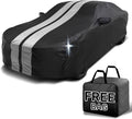 iCarCover Custom Car Cover for Buick Century Wagon (1984-1996) Waterproof All-Weather Rain Snow UV Sun Protector Full Exterior Indoor Outdoor Car Cover (Stripe - Black/Gray)