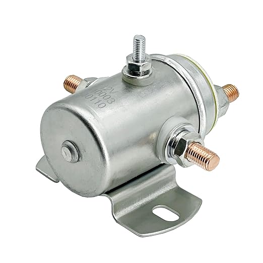 240-01009 Winch Motor Golf Cart Solenoid Compatible with/Replacement for 5 Term 12 Volt Hd 15-301, 15-338, 15-341, SBD4201, SBD4201D, SBD4201E, SBD4202D 440003, 440110