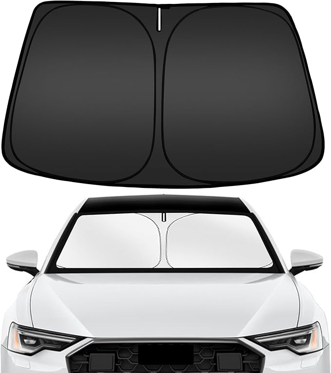 ARISMOTOR Windshield Sun Shade for Audi A6 2019-2025, Custom Fit Foldable Front Window Sunshade Sun Visor Protector, Block UV Rays Keep Your Car Cooler