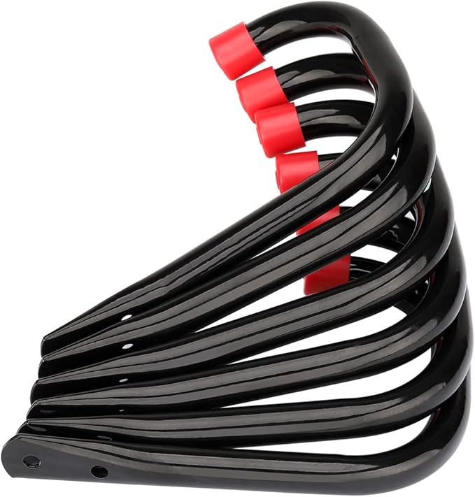 Heavy Duty Steel Garage Storage Utility Hooks, 8 Pack Wall Mount Hanging Storage Utility Naikozmo Hanger, Black and Red