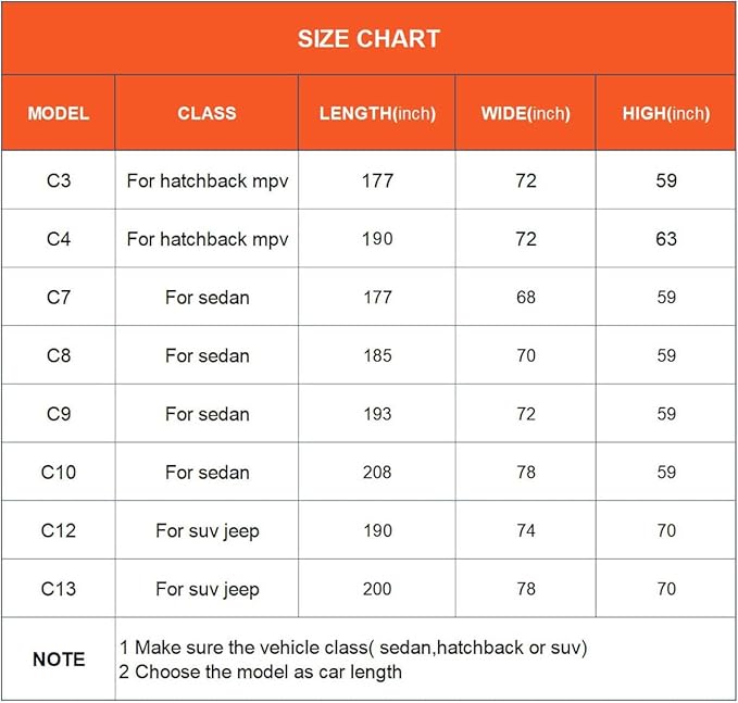 Kayme Car Covers for Automobiles Waterproof All Weather Sun Uv Rain Protection with Zipper Mirror Pocket Fit Sedan Toyota Prius, Mercedes Benz CLK, Cadillac ATS, Nissan Sentra .(178 to 185 Inch) 3L