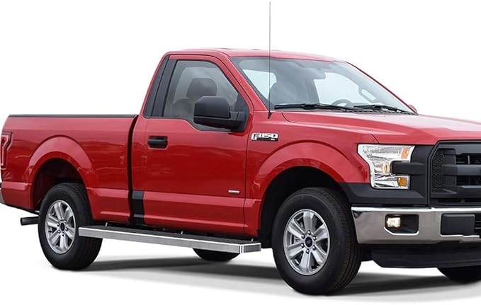 APS Wheel to Wheel Running Boards 6in Compatible with Ford F150 2015-2025 Regular Cab 6.5ft Bed & F-250 F-350 Super Duty 2017-2025 304 Stainless Steel (Nerf Bars Side Steps Side Bars)