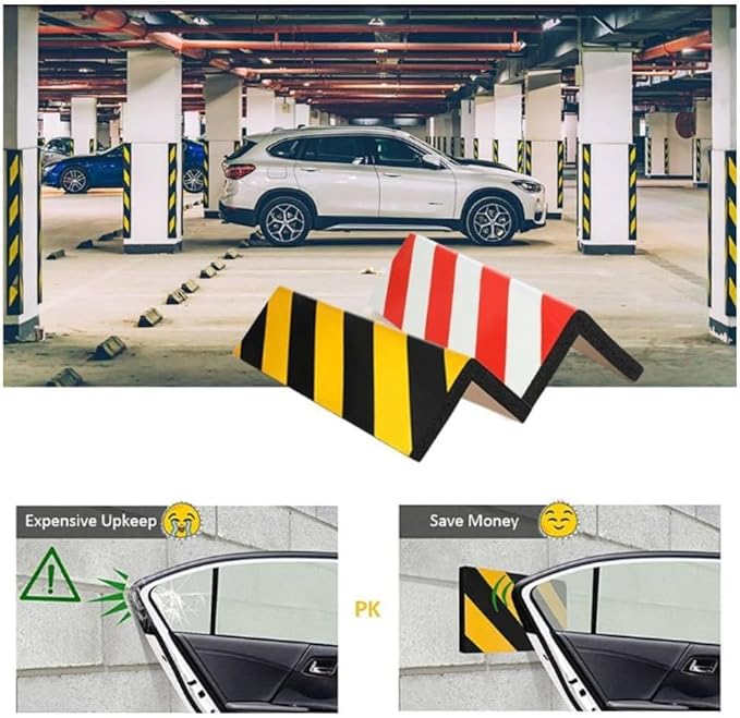 Garage Wall Protector for Car Doors, 4 Pack 15.7" x 9.8" Wall Corner Guard for Parking Garages, Edge Protector Foam, Protect Your Car, Garage Corner Edge and Bumpers Corner Guards