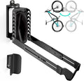 Swivel Bike Rack Wall Mount, Bike Hangers for Garage, Space-Saving Vertical Bike Holder, Holds up to 77 lbs, Bicycle Wall Hanger Storage, No Heavy Lifting Required Indoor Hanging Bike Rack-Black