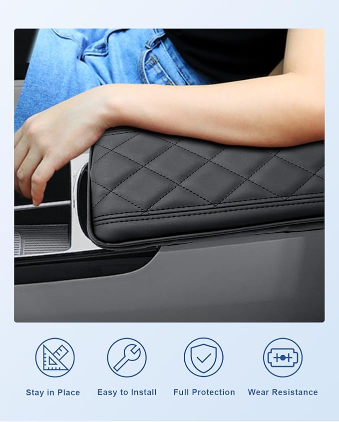 CDEFG Compatible with 2025 Hyundai Tucson Limited Center Console Cover for 2025 Tucson Limited/ 2025 Tucson Hybrid Accessories Armrest Cover 2025 Tucson Middle Console Arm Rest Pad