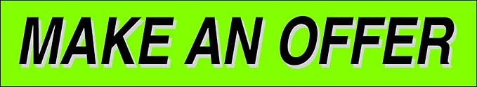 Ez-line Vinyl Windshield Stickers 3 Dozen 15 Inch Chartreuse Slogan Dealership Pro Pack for Car Lots (EZ115-Pack12)