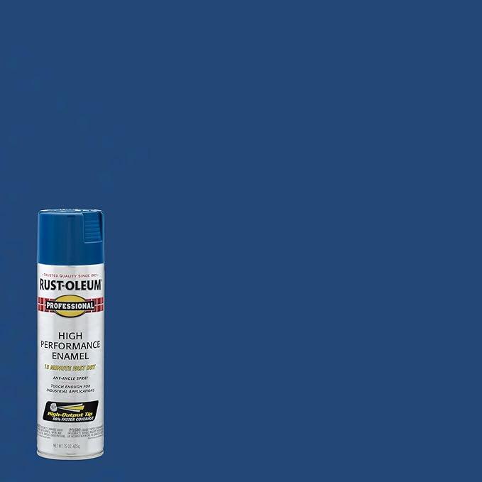 Rust-Oleum 7527838 Professional High Performance Enamel Spray Paint, 15 Oz, Gloss Royal Blue
