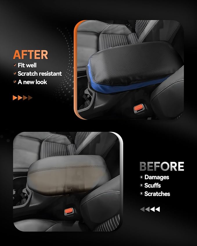 CDEFG for Toyota RAV4 2019-2025 Center Console Cover Armrest Box Cover for RAV4 (LE, XLE, XLE Premium, Limited) 2020 2021 2022 2023 2024 2025 Accessories Arm Rest Protector