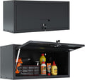 Garage Wall Cabinet,Metal Wall Cabinet with Doors and Adjustable Shelves,Steel Utility Wall Mounted Tool Cabinets for Home,Office,Kitchen,Warehouse