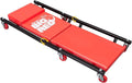 BIG RED 36" 2-Piece Padded Rolling Garage/Shop Creeper, Mechanic Cart with Headrest and 6 Casters, Red TR7565R Torin