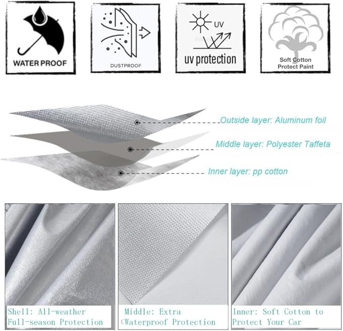 Urby Sienna Car Cover and Odyssey Car Cover, Ultimate Waterproof Solution, Ideal Fit as Mini-Van Cover for Caravan, Pacifica, Carnival, Sedona and Quest.