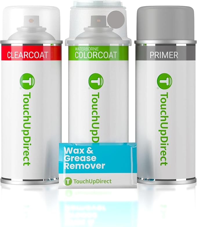 TouchUpDirect 1K0 Silver Knockout Metallic Compatible with Toyota Exact Match Touch Up Paint Aerosol - Preferred Kit