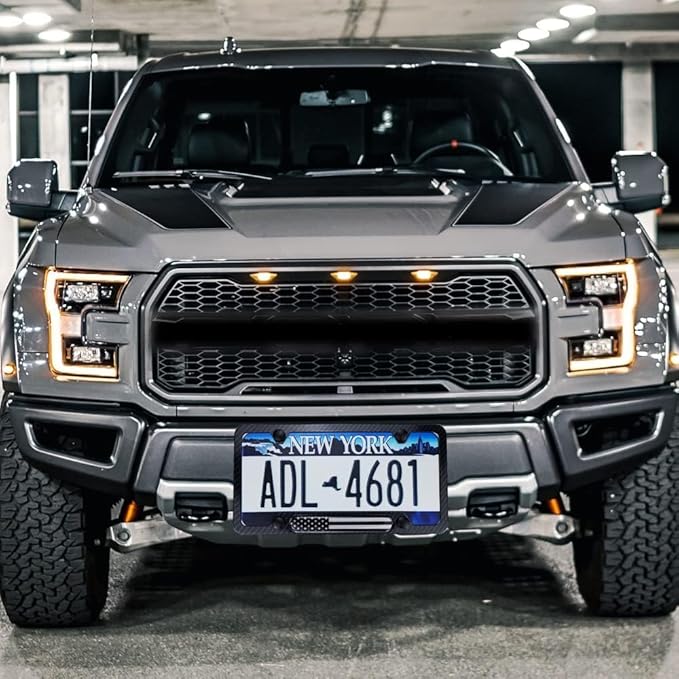License Plate Frames,2 Packs Front Rear Car Tags,Aluminum Alloy License Plate Cover,No Rust,Water Proof,Wear Resistant,Car Accessories (Carbon Fiber USA Flag)