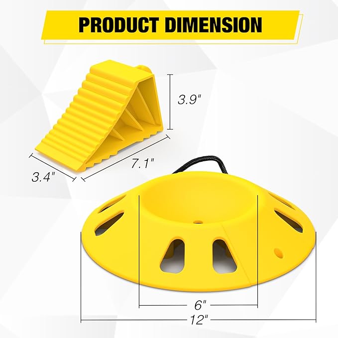 Nilight Trailer Wheel Chocks and Wheel Dock Kit - Prevents Trailer Wheel Sinking, Accessories for Boat Trailer Travel Campers, and RVs