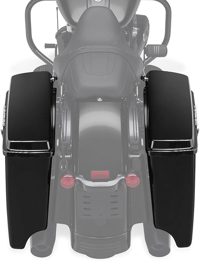 XFMT Motorcycle Stretched Saddlebags 5" Extended Hard Saddle Bags For Harley Touring Road King Street Glide Road Glide Electra Glide Ultra Classic 1993-2013