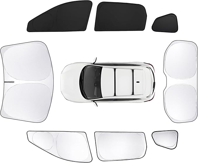 8pcs Car Window Shades for Nissan Rogue Sport(Not for Rogue) 2017-2024 Accessories,Windshield Side Rear Full Sunshade,Sun Visor UV Blocking, Privacy Protection for Camping Outdoor