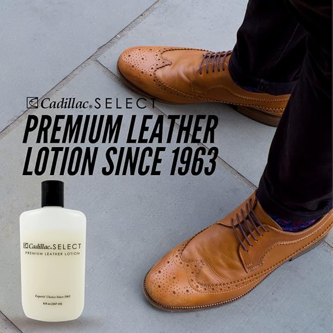 Cadillac Select Leather Lotion Cleaner and Conditioner- For Handbags, Sofas, Jackets, Furniture, Purses, and More