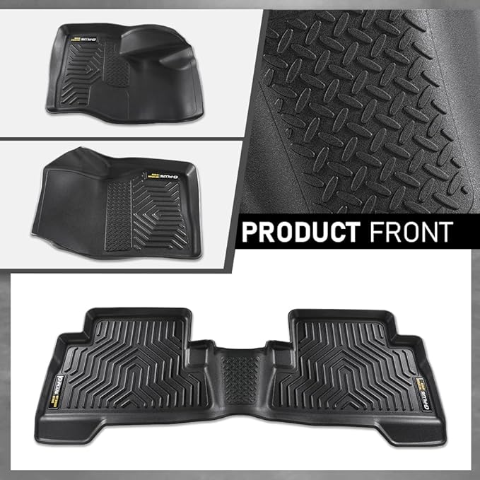 G-PLUS Floor Mats Compatible with Ford C-Max 2013-2018/Fits Ford Escape 2013-2019 TPE All Weather Full Cover Protection 3 Piece Black