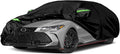 Waterproof Car Cover Compatible with Toyota Avalon 2005-2025, Black 210T Inside Cotton Cover with Door Zippers for Snow Rain Dust Outdoor Protection