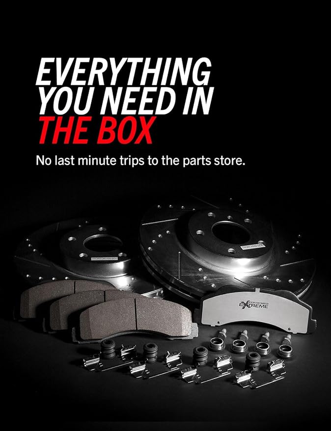 Power Stop Front and Rear Brake Kit For 2008 2009 2010 2011 Lexus LX570 2013 2014 2015 Lexus LX570 - Truck & Tow Carbon Fiber Ceramic Brake Pads & Drilled and Slotted Rotors Replacement, K4117-36