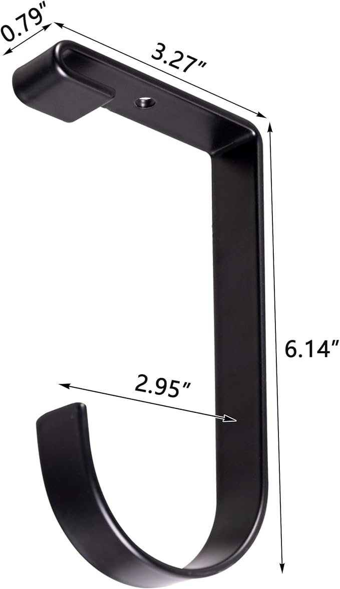 12-Pack Heavy Duty Add-On Storage Flat Hook Accessory for Garage Ceiling Storage Rack and Wall Shelving,Alloy Steel, Black-Suitable for FLEXINOUMTS Ceiling Storage Racks and Wall Shelves