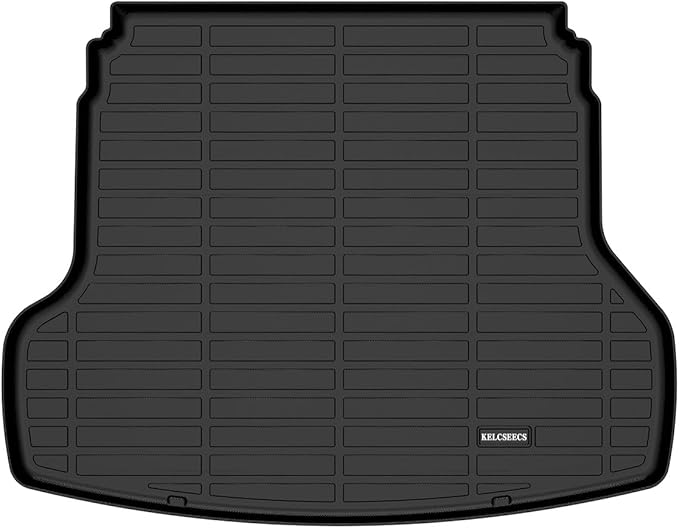 KELCSEECS® Floor Mats & Cargo Liner Custom for Kia Forte 2024 2023 2022 2021 2020 2019,All Weather Protection TPE Floor Liners Front& Rear Row Full Set Kia Forte Accessories Black