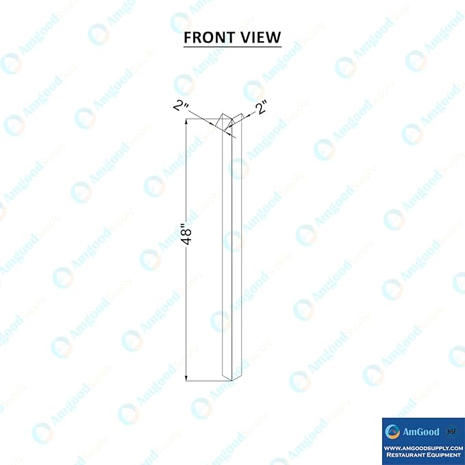 2 in. x 2 in. x 48 in. Stainless Steel Outside Corner Guard