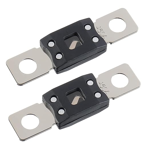 450A MEGA High Current Fuse - 450 Amp Bolt-on Fuse for Cars, Trucks, Construction Vehicles, Buses, Caravans (2 Pcs)