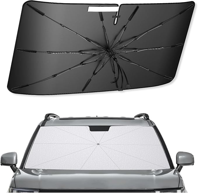 SXCY for 2024 2025 Hyundai Santa Fe Windshield Umbrella Sunshade [Easier Foldable] 2024 2025 Santa Fe Accessories Sunshade Umbrella for 2024 2025 Santa Fe Windshield Umbrella Sun Shade