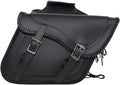 GARGOYLE BELLS Motorcycle Saddle Bags Leather Motorcycle Luggage Bag with Gun Holsters For Softails Sportsters and Choppers Tool Bags For Motorcycle (Black PVC-Style 2, 14" x 8" x 11")