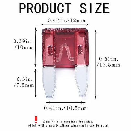 100 Pack Auto Fuses 40 AMP APM/ATM 32V Mini Blade Style Fuses 40A Short Circuit Protection Car Fuse (40 AMP)