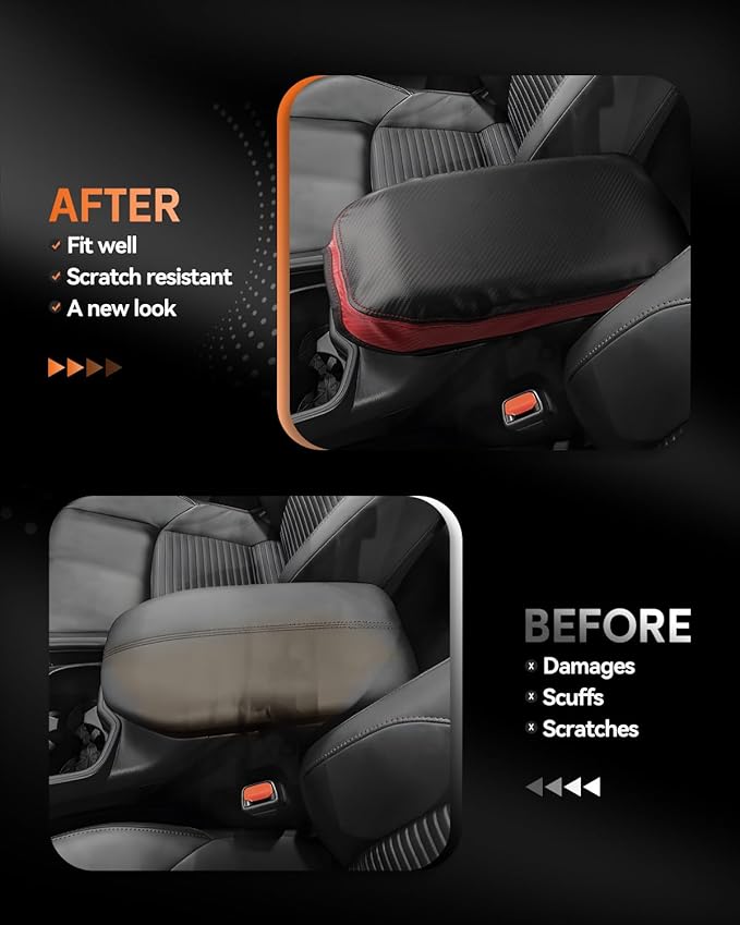 CDEFG for Toyota RAV4 2019-2025 Center Console Cover Armrest Box Cover for RAV4 (LE, XLE, XLE Premium, Limited) 2020 2021 2022 2023 2024 2025 Accessories Arm Rest Protector