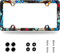 Music License Plate Frame Retro Music Cassettes License Plate Stainless Steel Funny License Plate Holder Men Women Colorful Music Car Accessory Decoration 12.3" x 6.3"