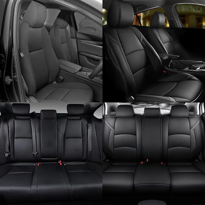 Car Seat Covers Fit for Mazda 3 2014 2015 2016 2017 2018 - Full Set Black Customized Seat Covers