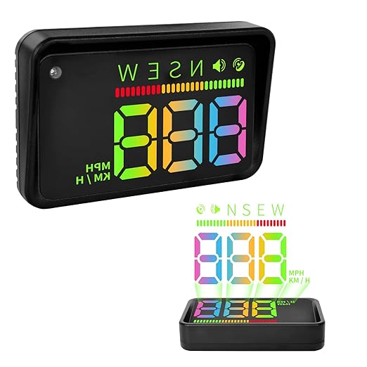 Heads up Display for Cars,HUD,Head up Display for Car,Car Speedometer Display,Automatic Brightness Adjustment,Speeding Alert,USB Cable Plug & Play