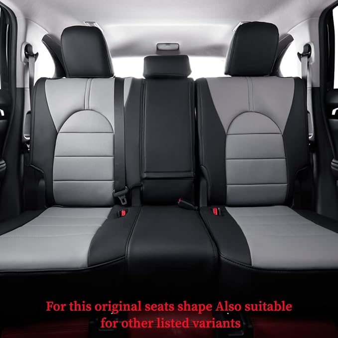 coverdream Custom Seat Covers Compatible with Select Toyota Camry SE,SE Sport,XSE 2012 2013 2014 2015 2016 2017 Models - Leatherette (Black/Gray,Full Set)
