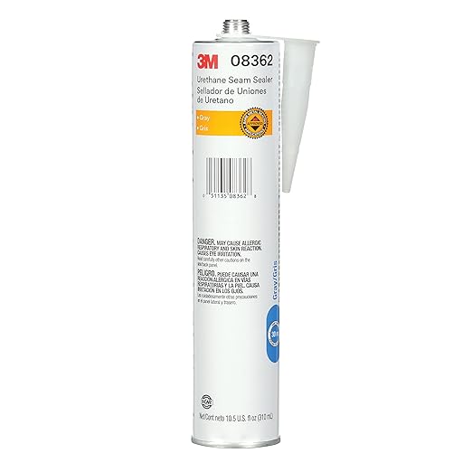 3M Urethane Seam Sealer, 08362, Gray Color, High Solids, Permanently Flexible, 310 mL/10.5 fl oz Cartridge