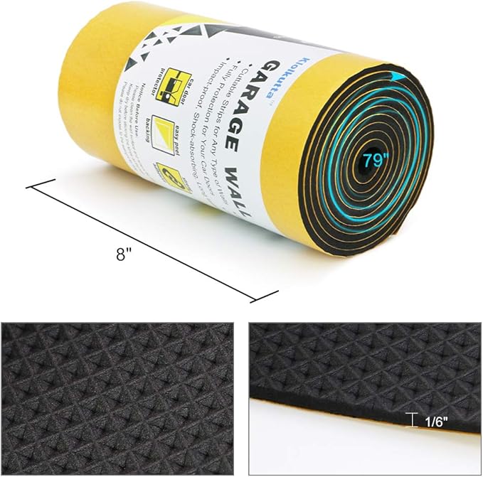Car Door Protector Bump Body Guard,2 Pack 79"x 8"x 1/6" Foam Garage Wall Protector Waterproof Foam Protector Protecting Your Car Doors