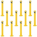 Safety Bollard Post, Steel Bollards,Parking Bollard, Yellow Powder Coated Safety Parking Barrier Post, for Traffic Sensitive Areas (12, 42"H*3"D)