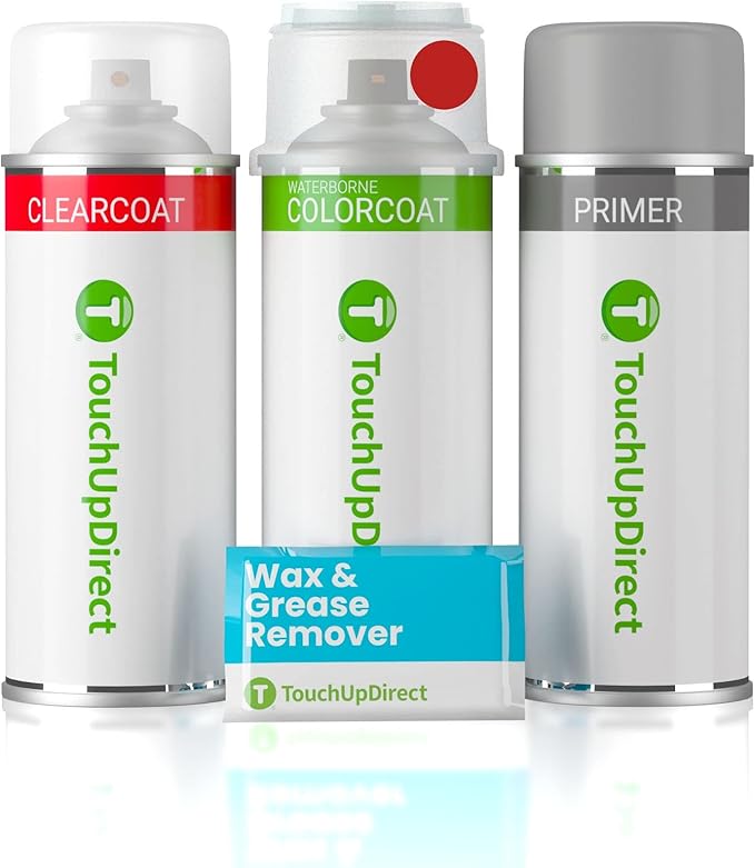 TouchUpDirect 3L5 Radiant Red Compatible with Toyota Exact Match Touch Up Paint Aerosol - Preferred Kit