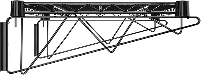 18" x 24" Black Epoxy Wire Wall Mount Shelf
