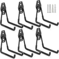 6 Pack Garage Hooks Heavy Duty Storage Organizer Wall Mount Power and Garden Tool Hangers, for Hanging Ladders, Ropes, Hose, Bulk Items