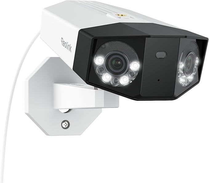 REOLINK Duo 3 PoE 16MP UHD Dual-Lens PoE Security Camera with 180° Panoramic View, Motion Track, F1.6 Color Night Vision, Person/Vehicle/Animal Detection, 2 Way Talk, Supports 24/7 Recording