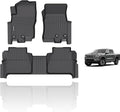 KELCSEECS® Floor Mats Custom for Nissan Frontier Crew Cab 2022-2025 (Not for 2nd with Under Seat Speaker) All Weather Protection TPE Heavy Duty Non-Slip Liners Full Set Frontier Accessories,Black
