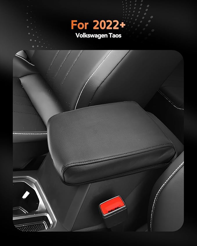 CDEFG for 2022 2023 2024 2025 Volkswagen Taos Center Console Cover Armrest Cover for 2022-2025 Taos Accessories Middle Console Arm Rest Protector
