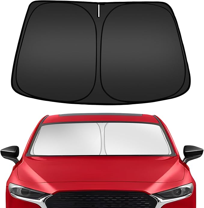 ARISMOTOR Windshield Sun Shade for Mazda 3 Mazda3 2019-2025, Custom Fit Foldable Front Window Sunshade Sun Visor Protector, Block UV Rays Keep Your Car Cooler